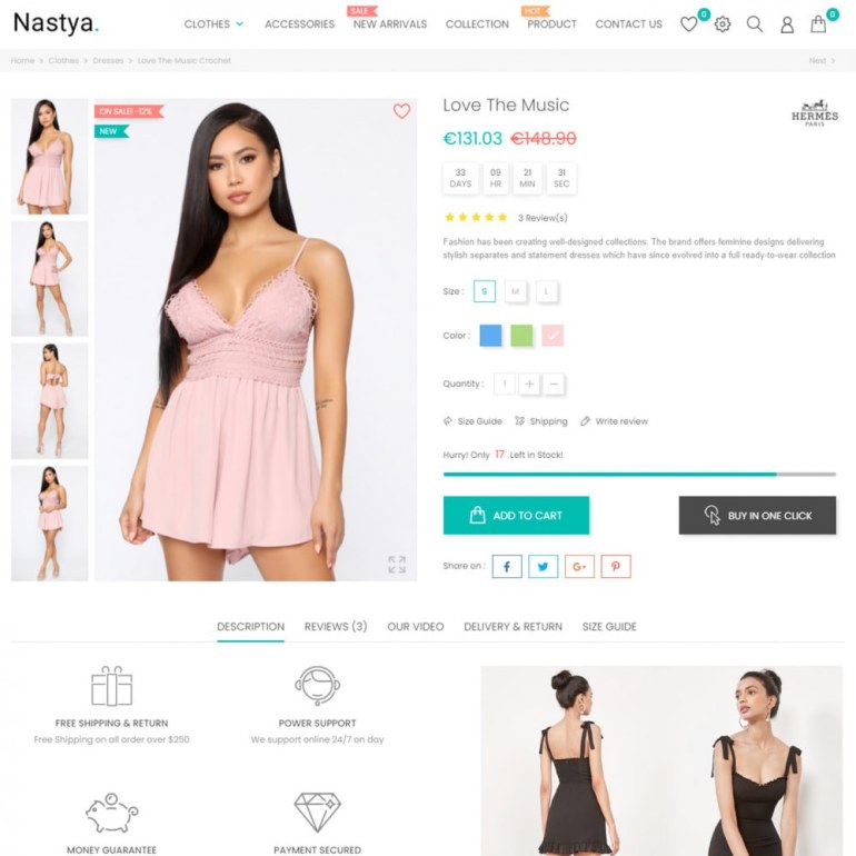 Prestashop Template Nastya Fashion - Clothes & Shoes, Jewelry & Watch, Bags